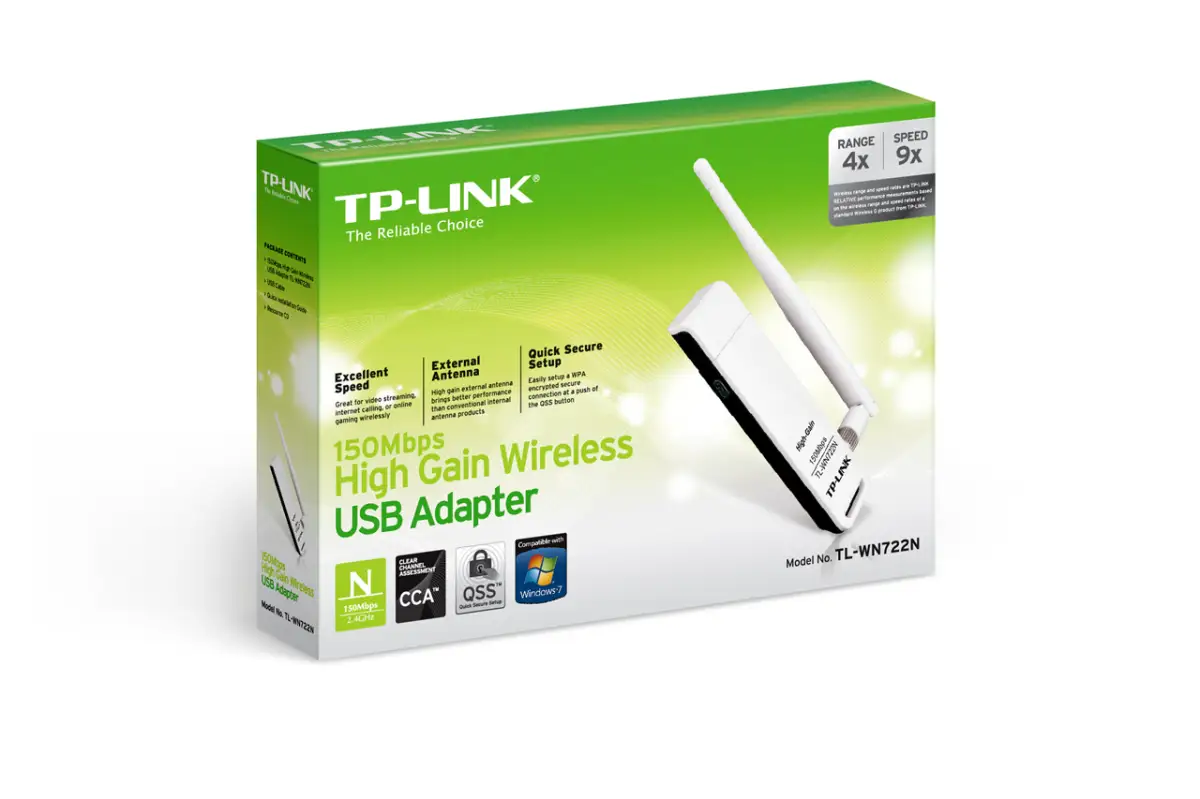 ADATTATORE TP-LINK USB WIRELESS N 150Mbps HIGH GAIN TL-WN722N