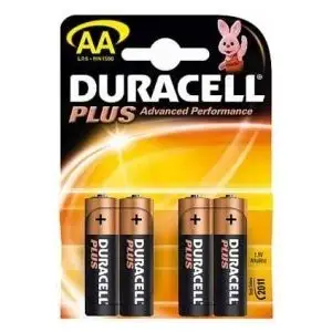 BATTERIA AA DURACELL - ALKALINE LR6/MN1500 CONF. 4PZ